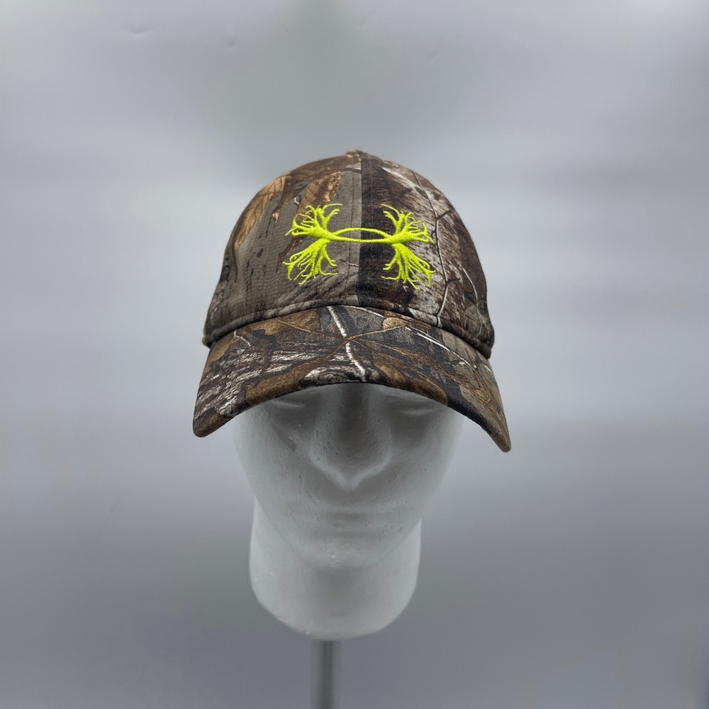 Under Armour 1264646 Mens Medium/Large Brown Camo Antler Logo Stretch Fit Hat